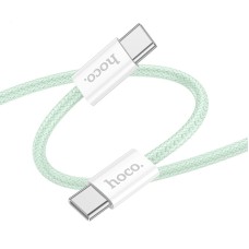 Кабель HOCO X104 Source charging data cable Type-C to Type-C 60W 2m Green