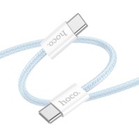 Кабель HOCO X104 Source charging data cable Type-C to Type-C 60W 2m Blue