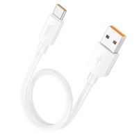 Кабель HOCO X96 Hyper charging data cable USB to Type-C 100W 6A 0.25m White