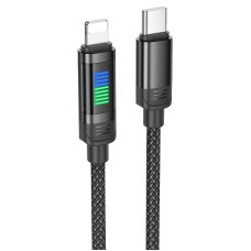 PD Кабель HOCO U126 Lantern charging data cable Type-C Lightning 1,2m. Black