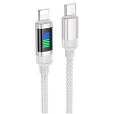 PD Кабель HOCO U126 Lantern charging data cable Type-C Lightning 1,2m. Gray