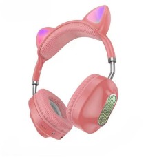 Бездротові Bluetooth навушники HOCO ESD13 Skill cat ear headphones BT 5.3 Pink