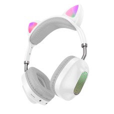 Бездротові Bluetooth навушники HOCO ESD13 Skill cat ear headphones BT 5.3 White