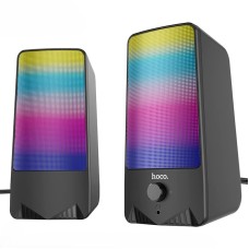 Комп'ютерна колонка Hoco DS14 RGB Rhythmic Spectrum desktop speaker AUX Mic 10W Black