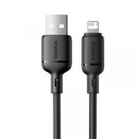 USB кабель Baseus Silky Series USB to Lightning 2.4A 2m Black P10377702113-01