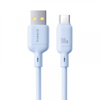 Кабель Baseus Silky Series USB to Type-C 100W 5A 1m Blue P10377703313-00