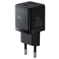 Мережевий зарядний пристрій Baseus Palm Type-C+USB 20W Black P10111608113-00