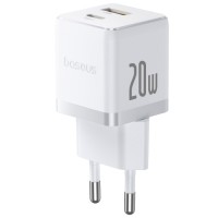 Мережевий зарядний пристрій Baseus Palm Type-C+USB 20W White P10111608213-00