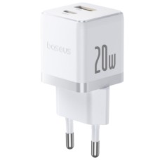 Мережевий зарядний пристрій Baseus Palm Type-C+USB 20W White P10111608213-00