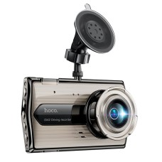 Відеореєстратор HOCO DI42 Driving recorder with rear camera + камера заднього виду 720p Metal-grey