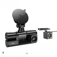 Відеореєстратор HOCO DI60 World three-screen simultaneous display 720p Wi-Fi Black