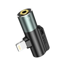 Кабель перехідник Adapter Hoco LS32 digital 3.5 audio converter for Lightning 2A Grey