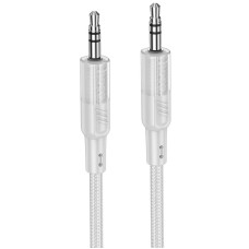 Кабель аудіоадаптер Hoco UPA27 Spirit transparent AUX audio cable 1.2M Grey