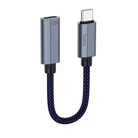 Перехідник Hoco UA29A Type-C male to iP female charging and data adapter cable 3A 0,15m Black