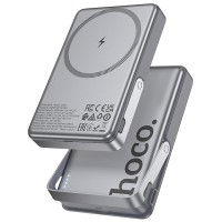 Повербанк портативний акумулятор Power bank Hoco Q36A Sunlight MagSafe магнітний 20W 10000 mAh Metal-grey