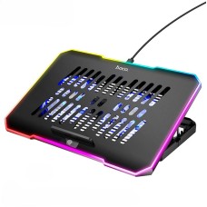 Підставка для ноутбука та MacBook Hoco DH19 Cool RGB notebook cooling stand Balck