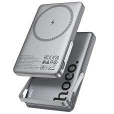 Повербанк портативний акумулятор Power bank Hoco Q36 Sunlight MagSafe магнітний 5000 mAh Metal-grey