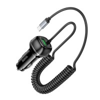 Автомобільний зарядний пристрій Hoco Z58B Rank Car charger Type-C cable 48W Black