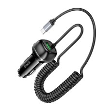 Автомобільний зарядний пристрій Hoco Z58B Rank Car charger Type-C cable 48W Black