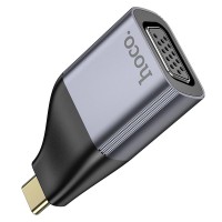 HDMI-адаптер HOCO UA34 Type-C to VGA adapter 2k Ultra HD metal-grey