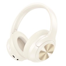 Бездротові навушники Bluetooth HOCO W54 Young headphones BT 5.4 ANC AUX USB-C 30h Milky white