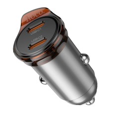 Автомобільний зарядний пристрій Hoco NZ16B Rigorous port 3A 45W Metal-grey