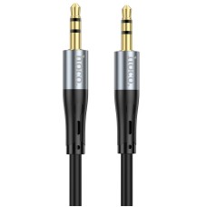 Кабель аудіоадаптер Hoco UPA22 silicone digital audio conversion cable AUX - AUX 1m Black