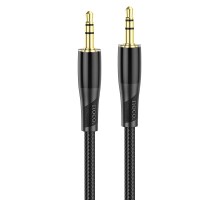 Кабель аудіоадаптер Hoco UPA25 Transparent Discovery Edition Digital audio conversion cable AUX - AUX 1M Black