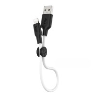 Кабель HOCO X21 Plus Silicone USB / Lightning 0,25m. Black / White