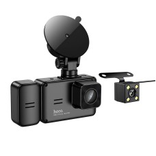 Відеореєстратор HOCO DI62 Warrior three-screen simultaneous display driving 720p Wi-Fi Black
