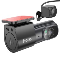 Відеореєстратор HOCO DV8 2K display hidden driving recorder (with rear camera) Wi-Fi Black