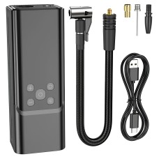 Автомобільний компресор насос Hoco ZP7 Maddy portable smart air pump 5000 mAh Black