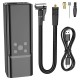 Автомобільний компресор насос Hoco ZP7 Maddy portable smart air pump 5000 mAh Black