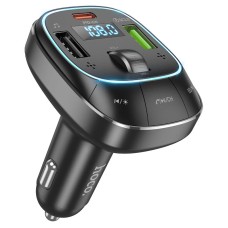 FM-трансмітер HOCO E76 Pole with Bluetooth PD45W QC3.0 Black
