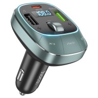 FM - трансмітер HOCO E76 Pole with Bluetooth PD45W QC3.0 Space black