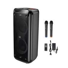 Портативна колонка система караоке Bluetooth Hoco DS58 з 2-ма мікрофонами 120W Black