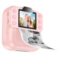Фотоапарат дитячий з друком HOCO DV211 Dual camera children printing camera 1080p video Pink