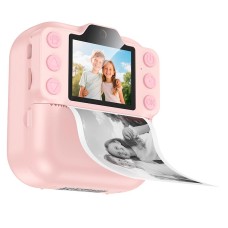 Фотоапарат дитячий з друком HOCO DV211 Dual camera children printing camera 1080p video Pink