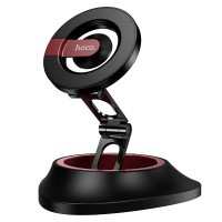 Автомобільний тримач Hoco H90 Tower folding ring magnetic car holder (dashboard) Black