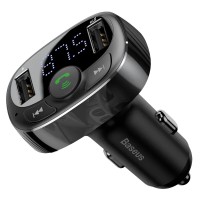 FM - трансмітер Baseus S-09A T-typed Bluetooth MP3 Car Charger Black (CCTM-01)