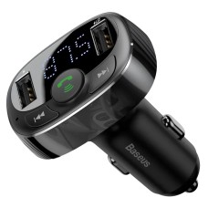 FM - трансмітер Baseus S-09A T-typed Bluetooth MP3 Car Charger Black (CCTM-01)