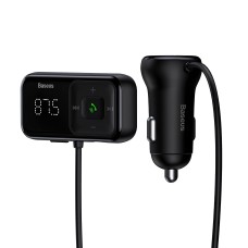 FM - трансмітер Baseus S-16 Wireless MP3 Car Charger AUX, MP3, TF-card Black (CCTM-E01)