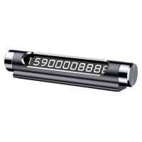 Автовізитка тимчасова карта паркування BASEUS Metal Temporary Parking number Card Black (ACNUM-01)