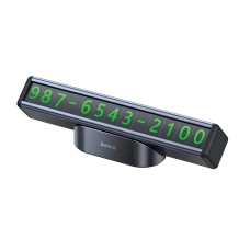 Автовізитка тимчасова карта паркування Baseus Square Bar Temporary Parking Number Plate Black CNFT000001