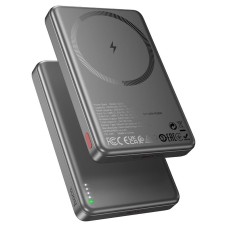 Повербанк портативний акумулятор Power bank Hoco Q26A Joy MagSafe магнітний 20W 10000 mAh Metal Grey