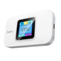 Роутер маршрутизатор 4G Hoco DQ12 Portable WiFi with display (Europe Asia and Africa) LTE 150Mbps White