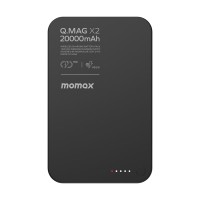 Повербанк портативний акумулятор Power bank Momax Q.Mag X2 MagSafe магнітний 20000 mAh Black