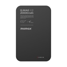 Повербанк портативний акумулятор Power bank Momax Q.Mag X2 MagSafe магнітний 20000 mAh Black