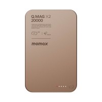 Повербанк портативний акумулятор Power bank Momax Q.Mag X2 MagSafe магнітний 20000 mAh Sandstone