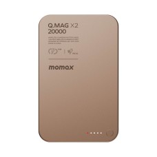 Повербанк портативний акумулятор Power bank Momax Q.Mag X2 MagSafe магнітний 20000 mAh Sandstone